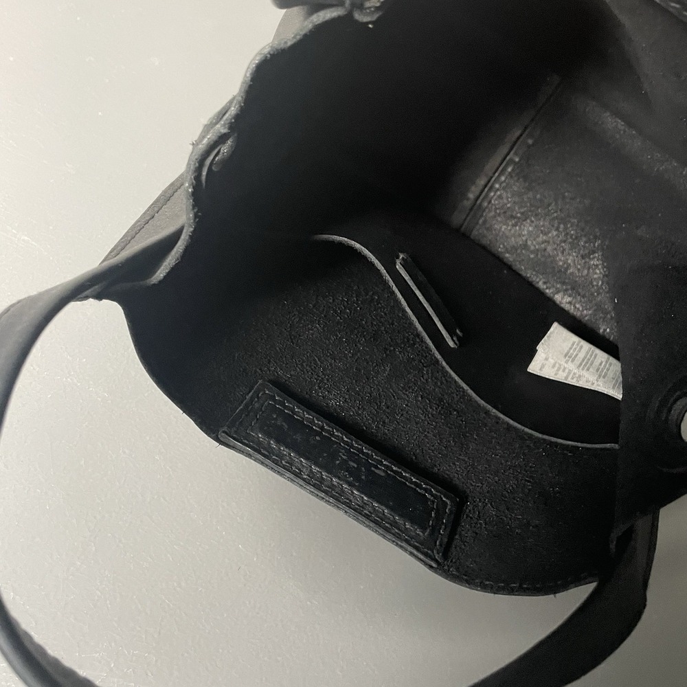 MADEWELL Open Top Black Leather Small Tote Bag - Picture 10 of 13